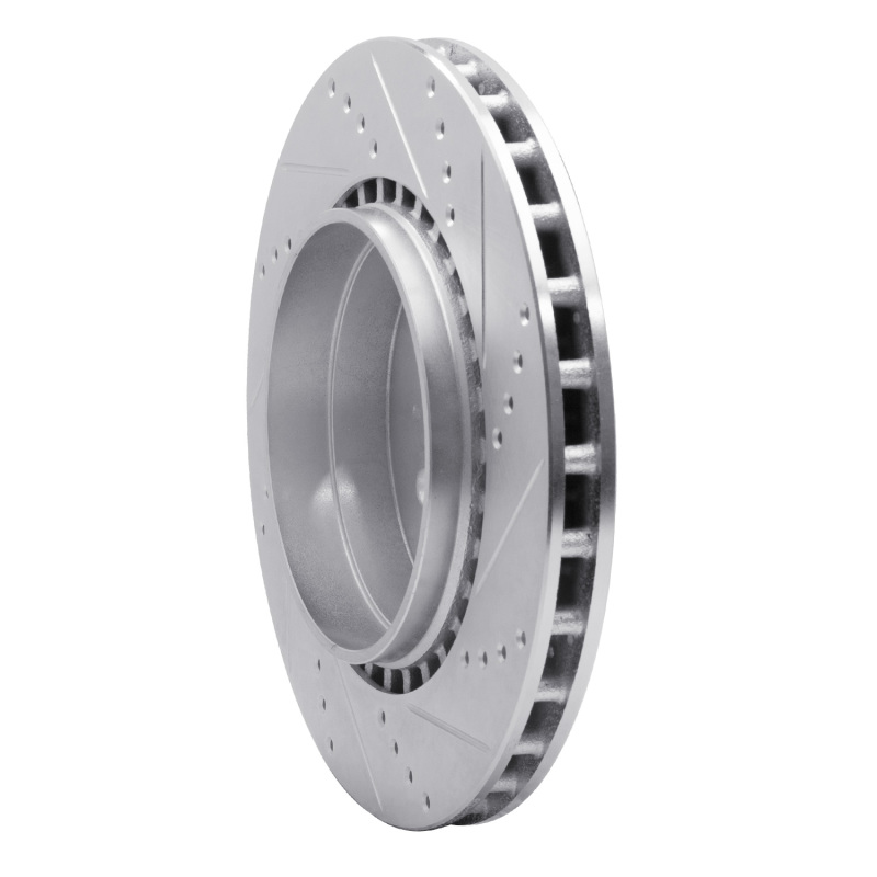 Volvo S60 Brake Rotor (1) - Rear Left - R1 Concepts - Drilled & Slotted - Silver - `04-`07